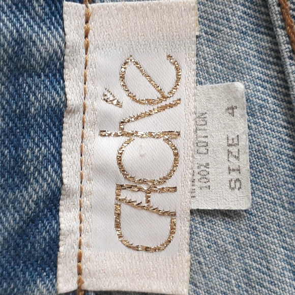 Vintage denim jeans from store Cache.,size 4...animal print faux fur trim,unworn - Picture 9 of 16